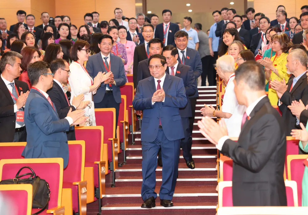 Thủ tướng Phạm Minh Chính đến dự Đại hội đại biểu Đảng bộ Bộ Ngoại giao lần thứ I nhiệm kỳ 2025 - 2030. Ảnh: VIẾT CHUNG 1000006367.jpg