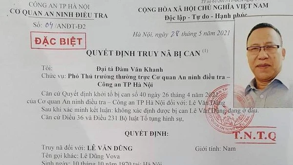 Đã bắt được Dũng “Vova” - đối tượng truy nã đặc biệt