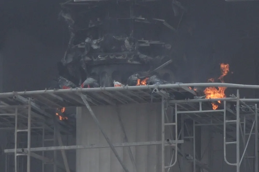 Cháy lớn tại trụ sở Tòa án nhân dân TP Hà Nội đang hoàn thiện ảnh 7