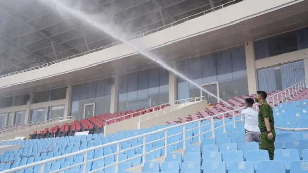 Kiểm tra phòng cháy trước trận chung kết bóng đá nam SEA Games 31 ảnh 1 Kiểm tra phòng cháy trước trận chung kết bóng đá nam SEA Games 31 ảnh 1