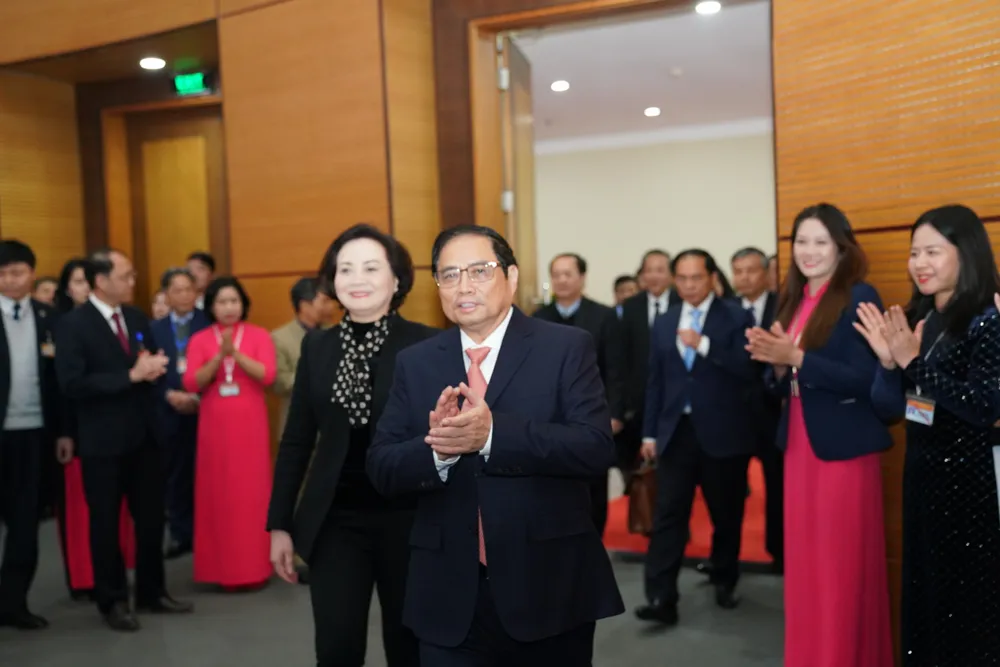 Thủ tướng Phạm Minh Chính tới dự hội nghị. Ảnh: ĐỖ TRUNG Thủ tướng Phạm Minh Chính tới dự hội nghị. Ảnh: ĐỖ TRUNG