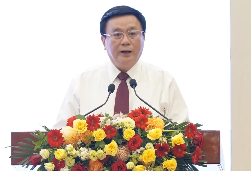 Đồng chí Nguyễn Xuân Thắng phát biểu tại hội thảo. Ảnh: ĐỖ TRUNG Đồng chí Nguyễn Xuân Thắng phát biểu tại hội thảo. Ảnh: ĐỖ TRUNG