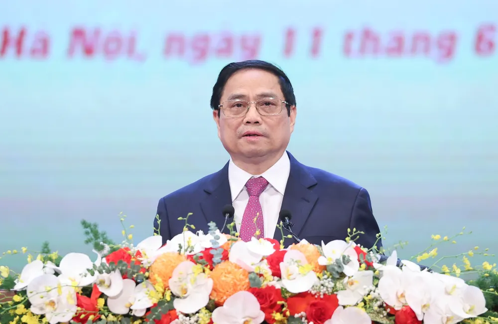 Thủ tướng Chính phủ Phạm Minh Chính phát biểu chỉ đạo tại hội nghị. Ảnh: VIẾT CHUNG Thủ tướng Chính phủ Phạm Minh Chính phát biểu chỉ đạo tại hội nghị. Ảnh: VIẾT CHUNG