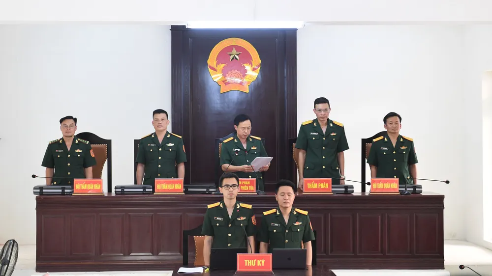 Hội đồng xét xử Tòa án Quân sự Thủ đô đọc bản án