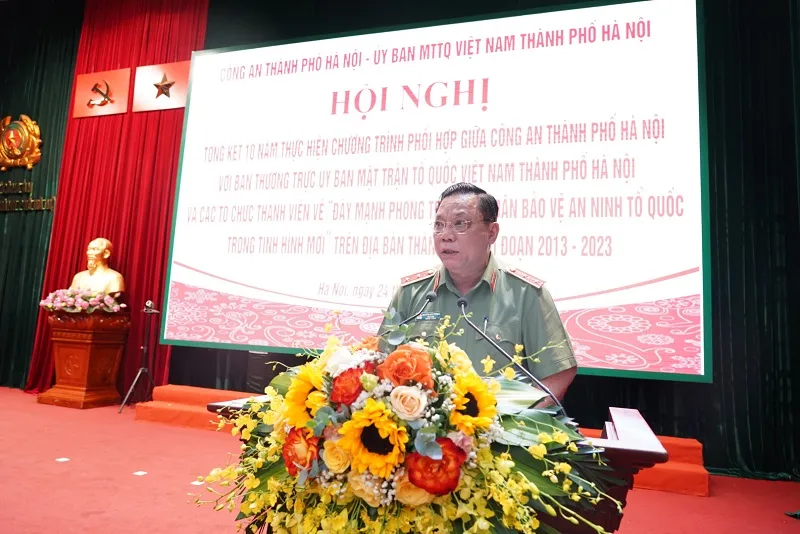 Trung tướng Nguyễn Hải Trung phát biểu tại hội nghị