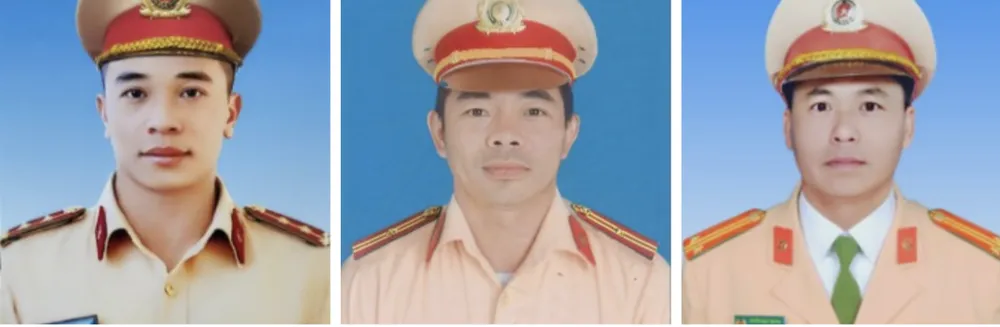 Các liệt sĩ: Nguyễn Khắc Thường, Lê Quang Thành và Lê Ánh Sáng