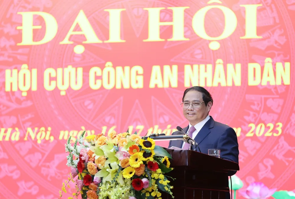 Thủ tướng Phạm Minh Chính phát biểu chúc mừng đại hội. Ảnh: VIẾT CHUNG