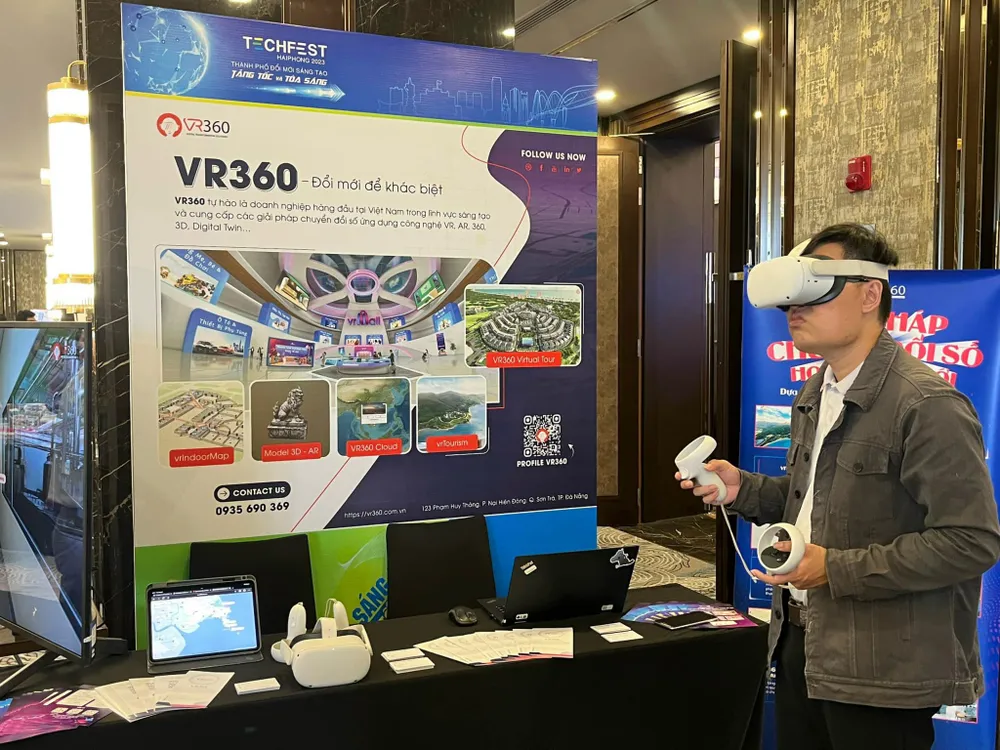 Trải nghiệm thiết bị công nghệ tại ngày hội khởi nghiệp đổi mới sáng tạo Hải Phòng năm 2023 Trải nghiệm thiết bị công nghệ tại ngày hội khởi nghiệp đổi mới sáng tạo Hải Phòng năm 2023