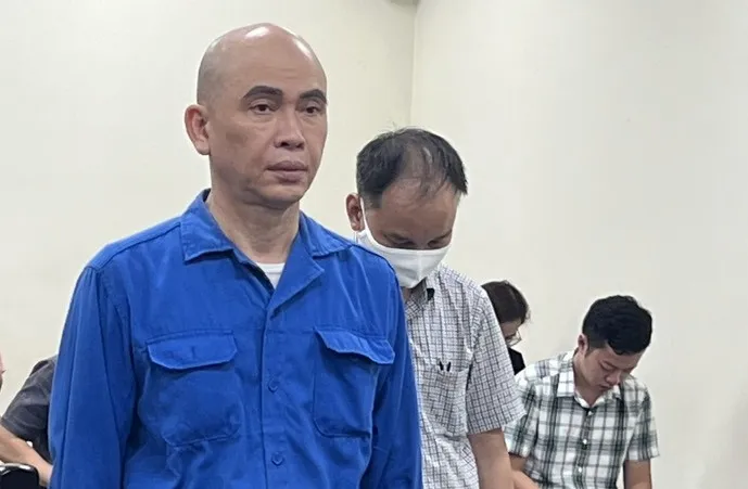 Bị cáo Lê Huy Lân tại phiên tòa. Ảnh: GIA KHÁNH bi cao Lan.jpg