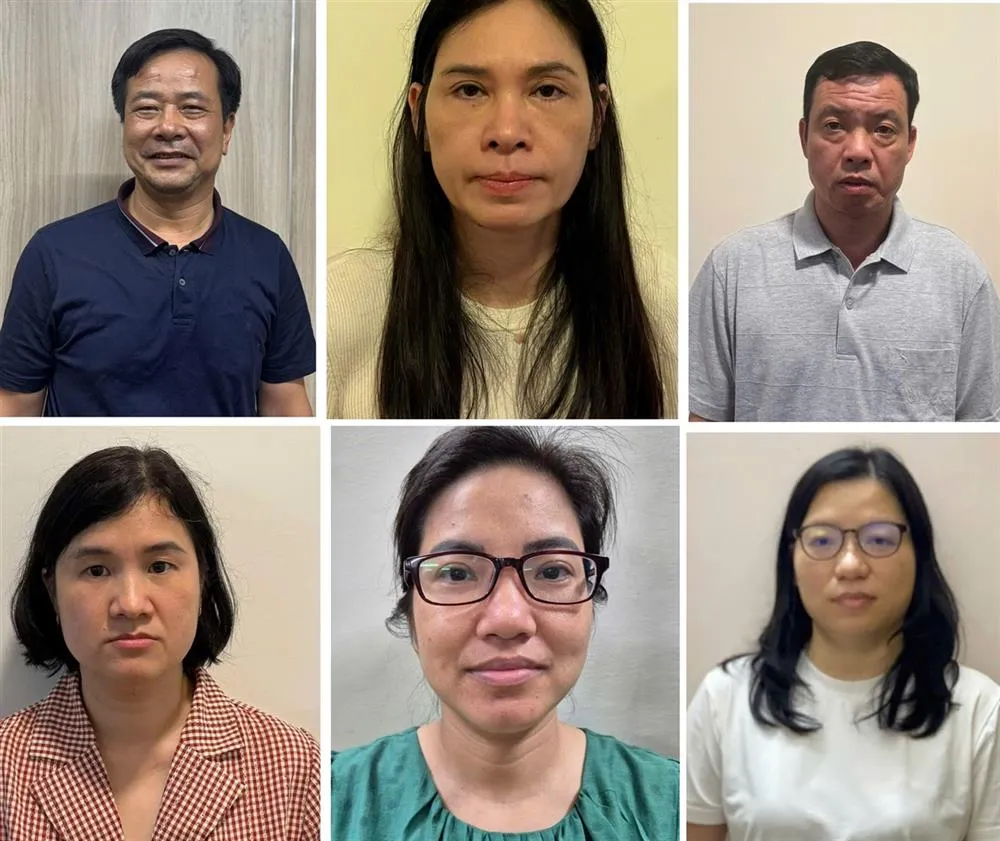 Các đối tượng từ trái qua phải: Nghiêm Quốc Hưng, Phạm Thị Hạnh, Nguyễn Đình Thám, Đặng Thị Phương, Trần Hồng Hạnh, Nguyễn Thị Cẩm Anh nqhung.jpg