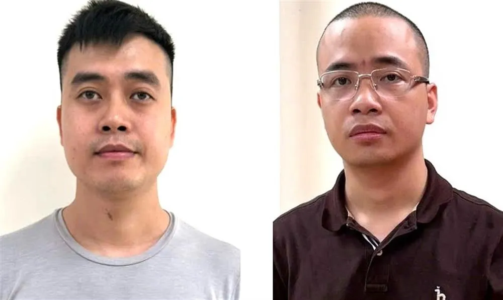 Các đối tượng: Hoàng Quang Thịnh (bên trái) và La Khắc Minh bi can.jpg