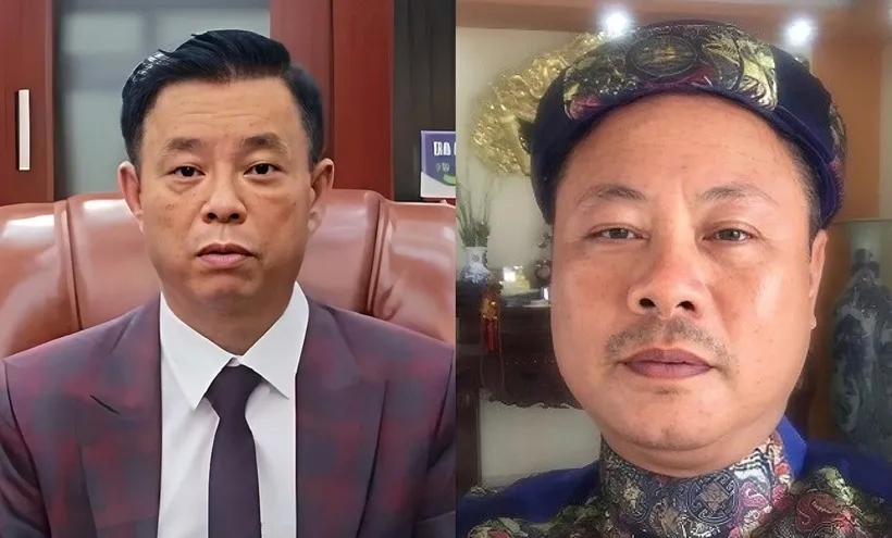 Bị can Phạm Văn Cách (cựu Chủ tịch HĐQT Công ty cổ phần Dược Sơn Lâm) và Nguyễn Mạnh Quyền (cựu Chủ tịch HĐQT kiêm Tổng Giám đốc Công ty LanQ, bìa phải) cach-va-quyen.jpg