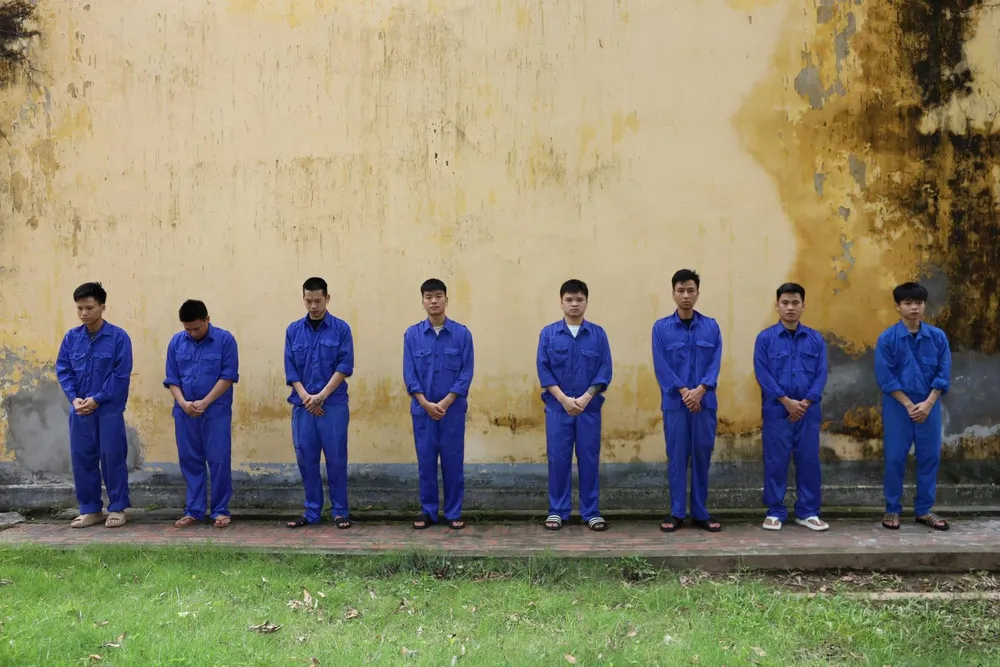 Các đối tượng trong vụ án. Ảnh: CÔNG AN HƯNG YÊN các đối tượng.jpg