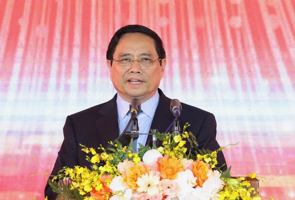 Premierminister Pham Minh Chinh hielt bei der Eröffnungszeremonie eine Rede. Foto: VIET CHUNG z6919720551654_b34a1d30e7211f0e161b238ac3fee0e7.jpg