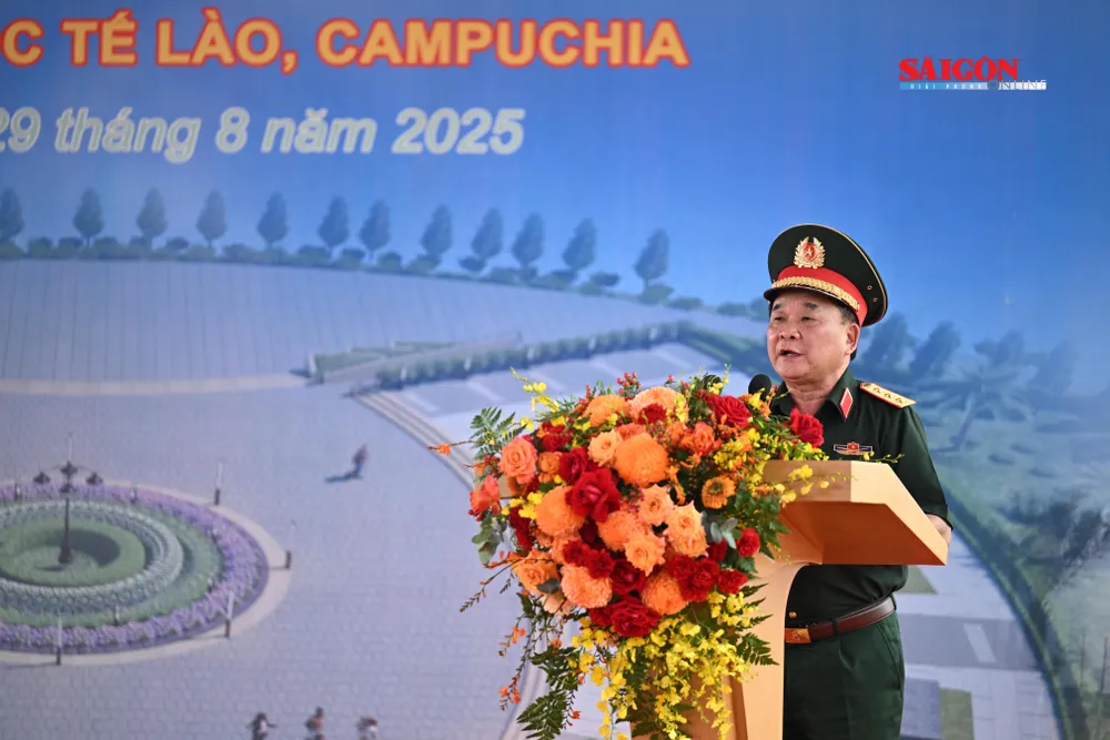 Thượng tướng Hoàng Xuân Chiến phát biểu tại buổi lễ. Ảnh: ĐỖ TRUNG DSC_2938.jpg