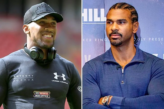 Anthony Joshua (trái) đòi xử đẹp David Haye (phải) và Deontay Wilder