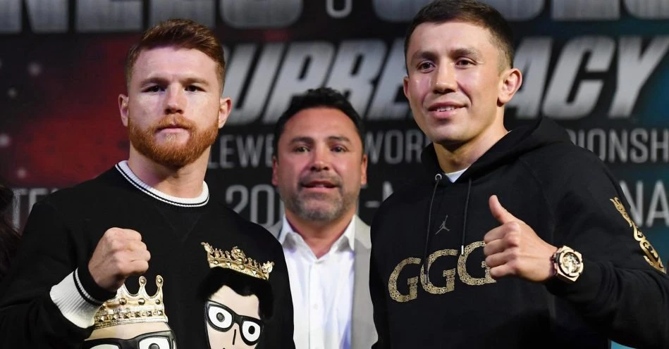 Alvarez (trái) muốn hạ knock-out Golovkin vào ngày 5-5 tới đây