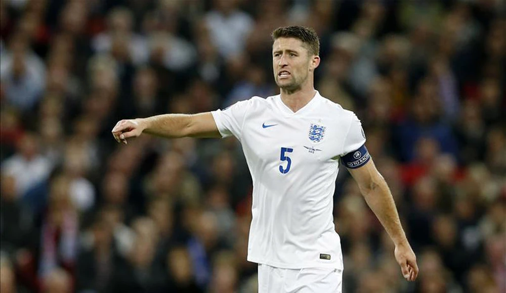 Gary Cahill trong màu áo tuyển Anh