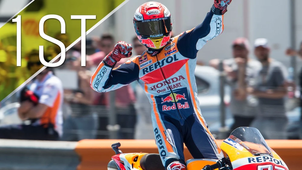 Marc Marquez ăn mừng chiến thắng