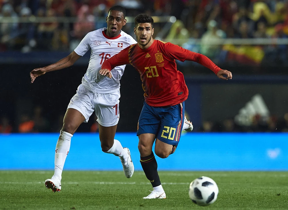 Marco Asensio trong màu áo tuyển Tây Ban Nha