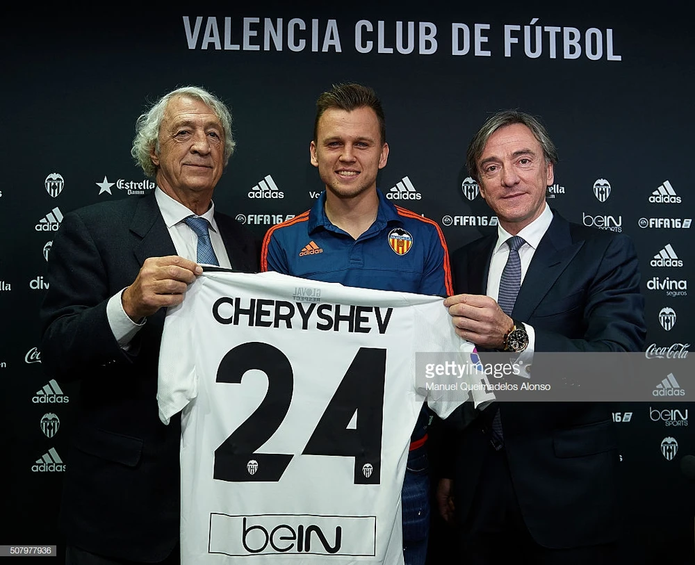 Denis Cheryshev trong lần đầu quân cho Valencia hồi năm 2016