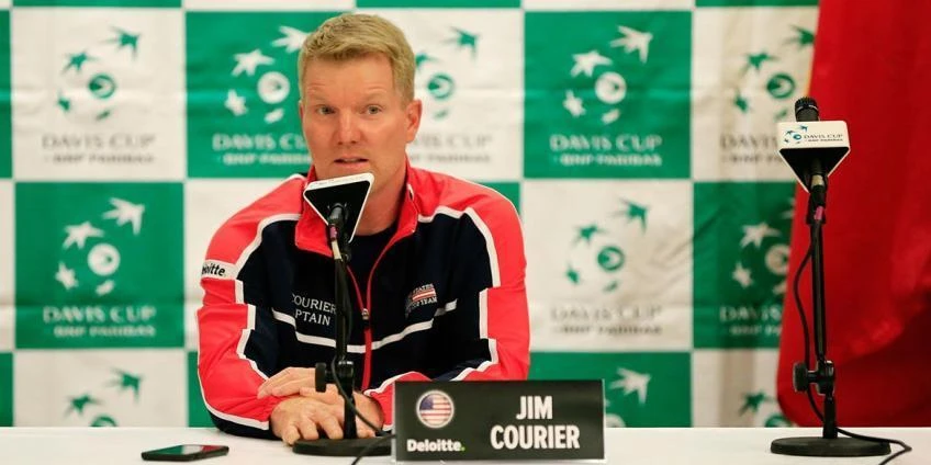 Jim Courier trong buổi họp báo mới đây