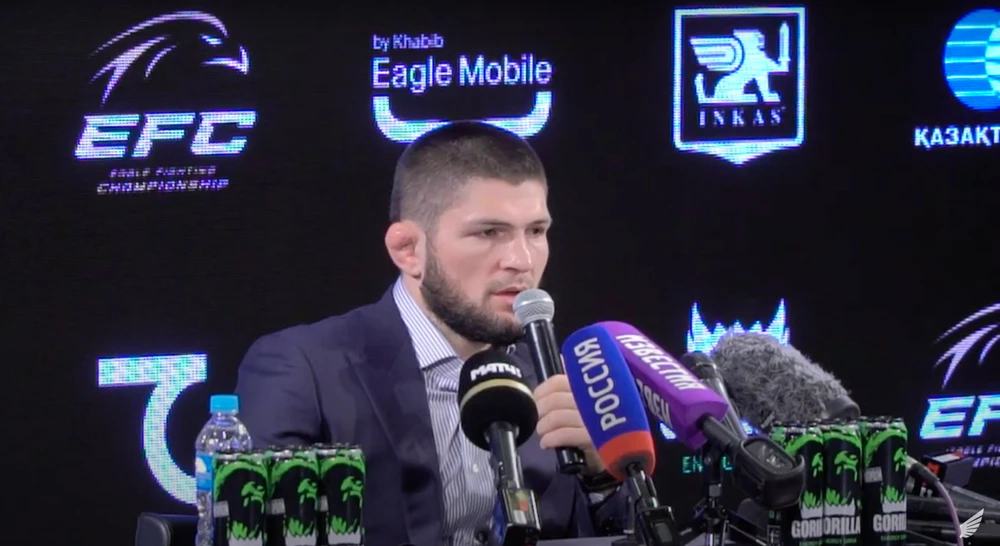 Khabib họp báo giớ thiệu về "Đế chế" EFC của anh