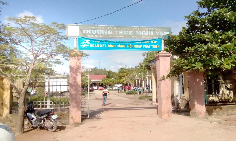 Trường THCS Nghi Yên, nơi kế toán Nguyễn Thị Thu từng làm việ