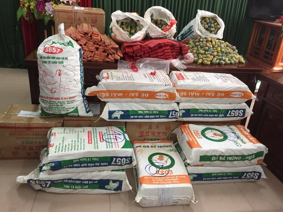 Hơn 500kg pháo nổ bị thu giữ. Ảnh: Tr.T.