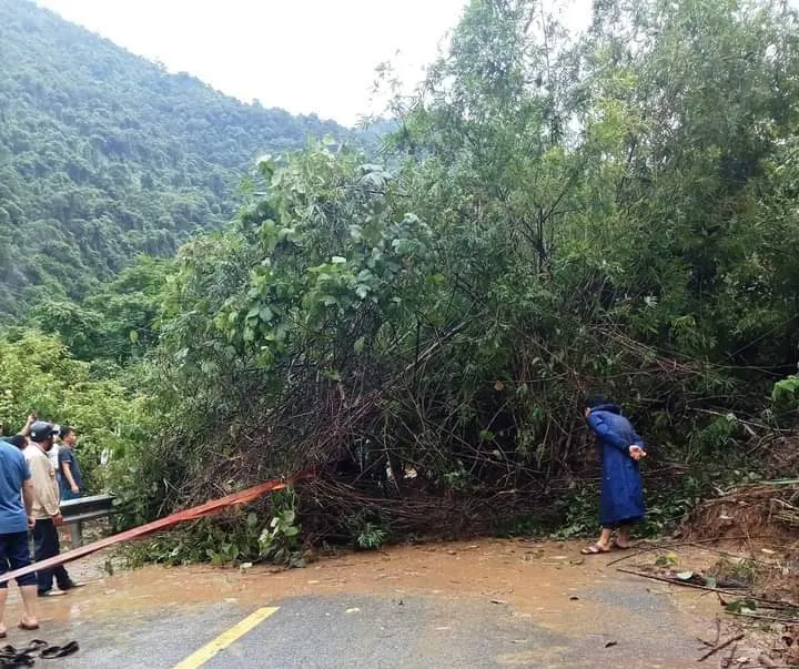 Hiện trường vụ sạt lở. Ảnh: T.D