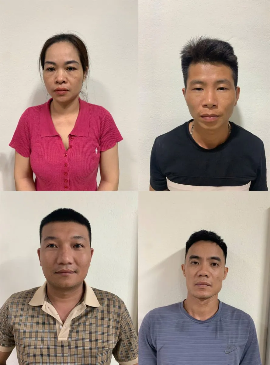 Bón dối tượng giết mổ heo bệnh bị tạm giữ. Ảnh: CÔNG AN THANH HÓA bon doi tuong.jpg