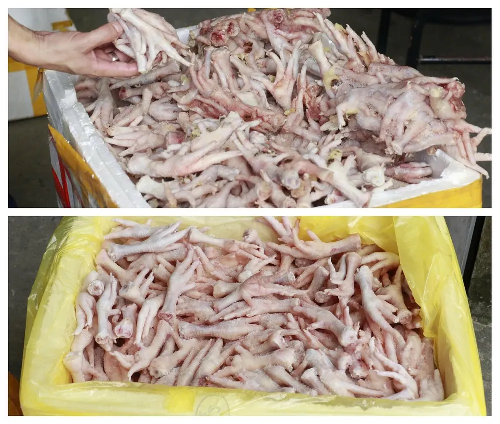 Số chân gà không rõ nguồn gốc, xuất xứ chan ga.jpg