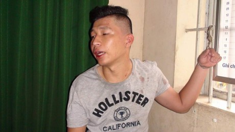 在公安機關的范晉玉。（圖片來源：勞動者報）