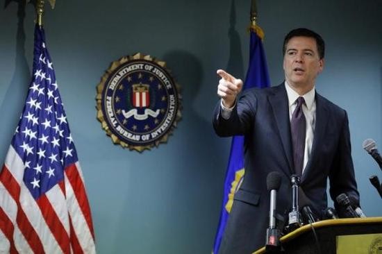 美國聯邦調查局(FBI)前局長詹姆斯‧科米（圖片來源：互聯網）