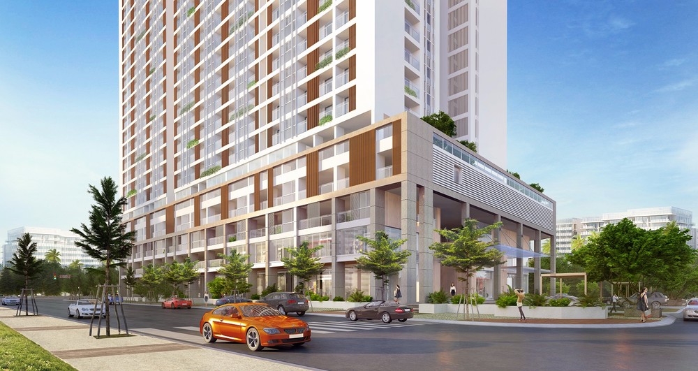 雖然處於櫻花公園(Sakura Park)內，但在富美興中城的The Grande項目於本月份僅推出逾10間底層商店。（圖片來源：富美興公司）