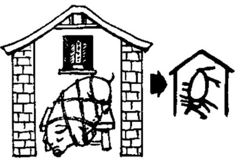 “家”是個會意字,從宀、從豕。(圖片來源:互聯網)