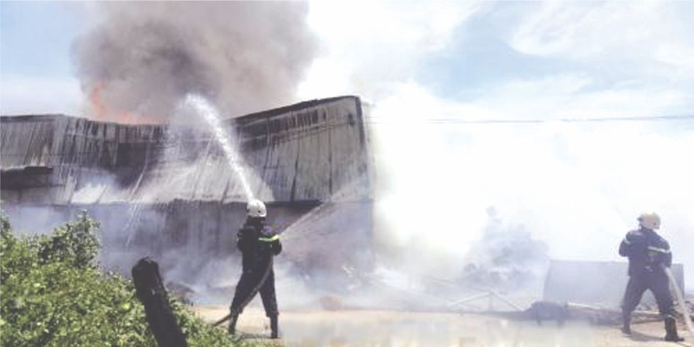 寧順省工廠火警現場（圖片來源：互聯網）