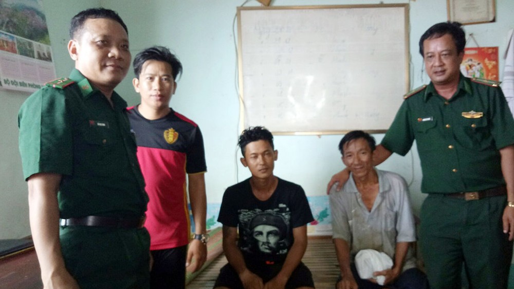 獲救的船員（圖片來源：安泰港口岸邊防站提供）