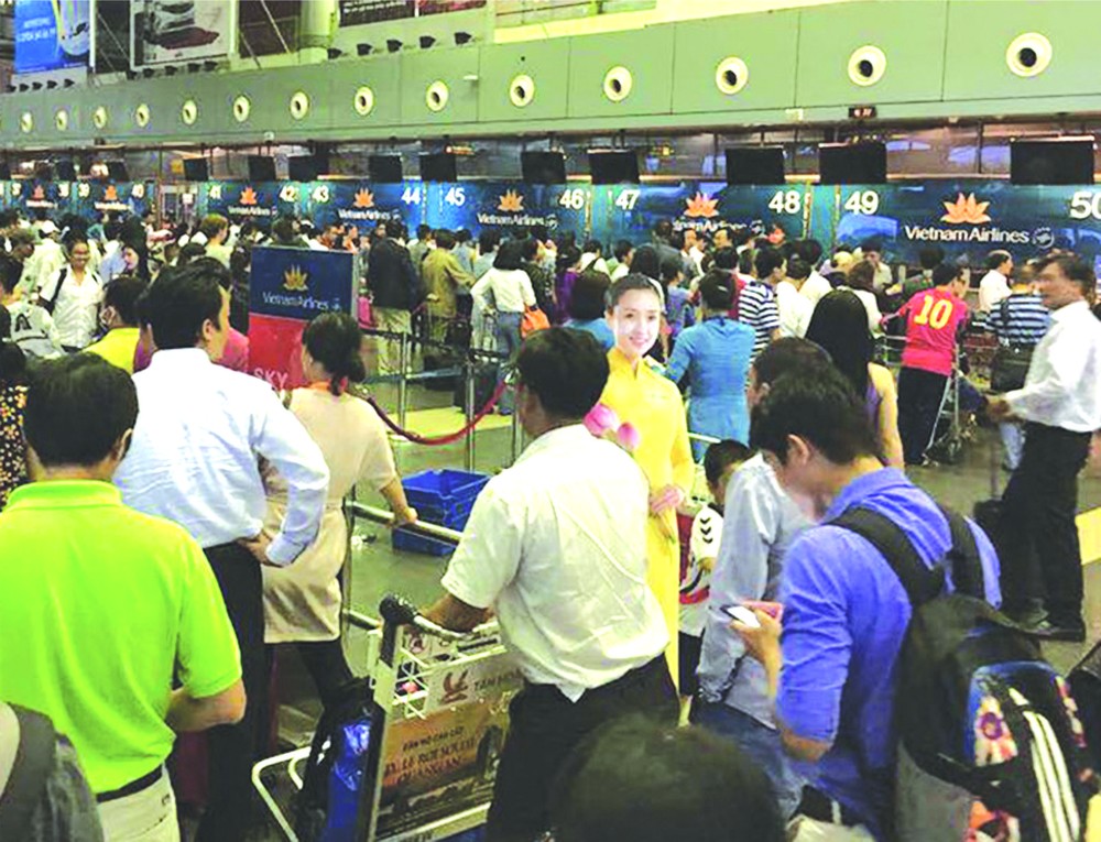 新山一國際機場於往年春節期間經常出現擁塞現象。