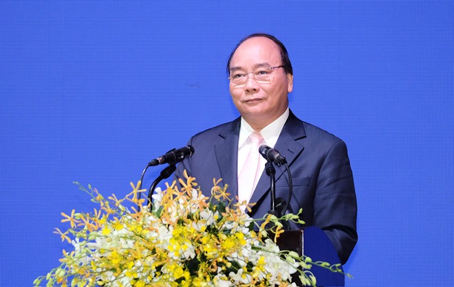 阮春福總理在會上發言