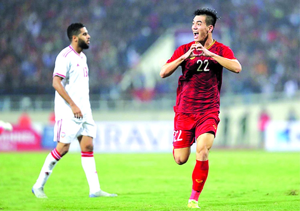 進靈為越南隊攻進唯一一球。