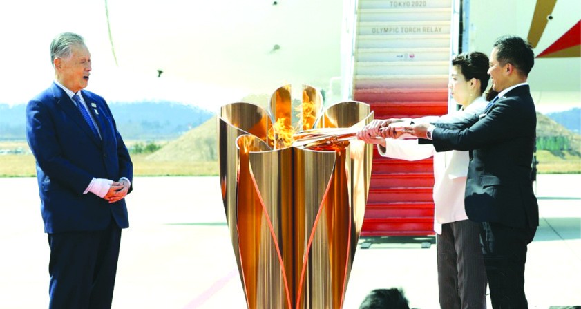 東京奧運聖火抵達日本