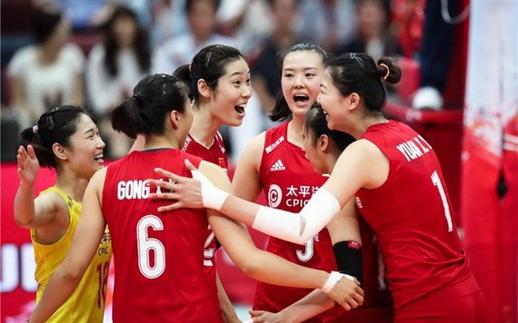 中國女排依然高居第一位。