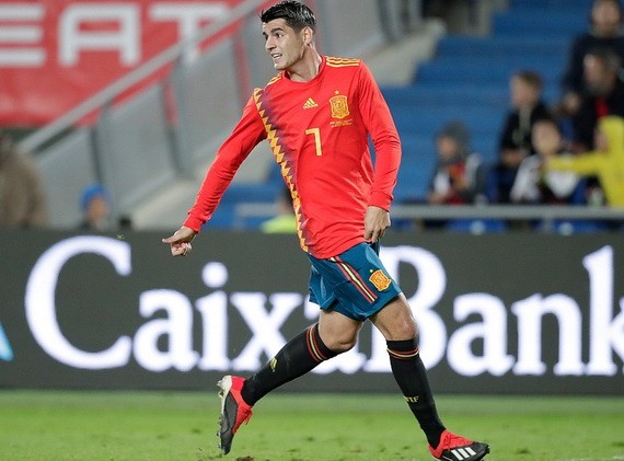 西班牙前鋒莫拉塔。