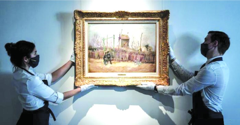 這幅描繪巴黎蒙馬特附近街道的作品在1887年創作