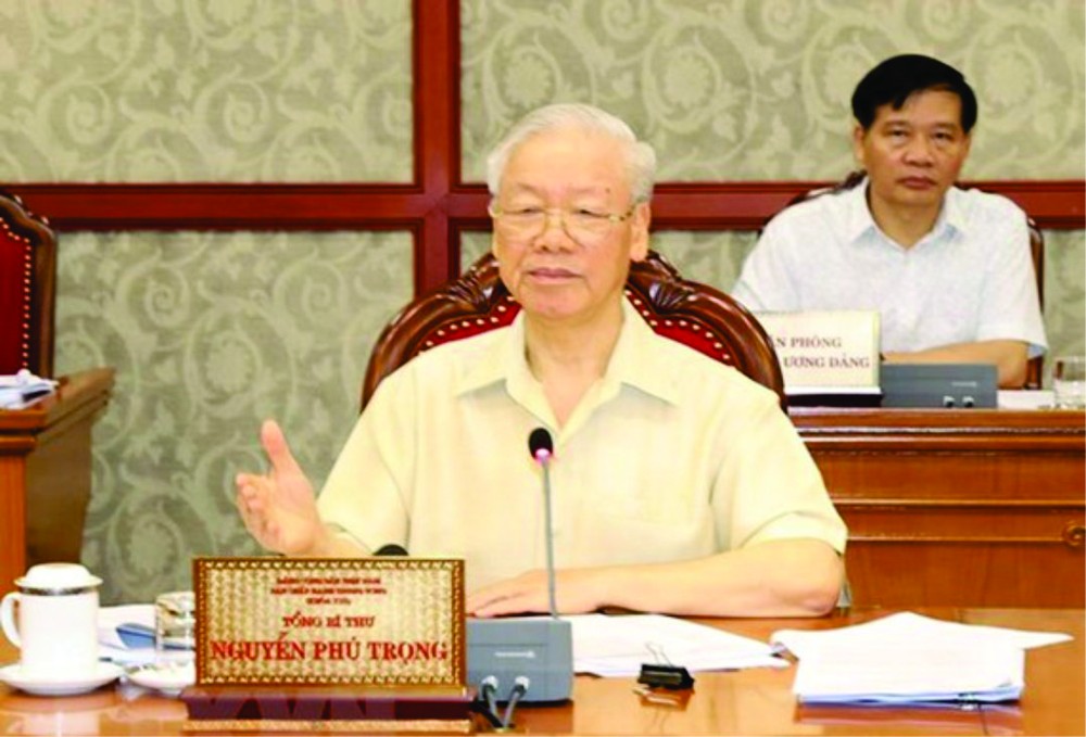 阮富仲總書記在會上發表指導性講話。
