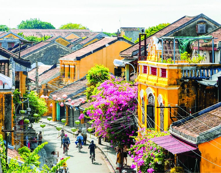 會安古埠一隅。