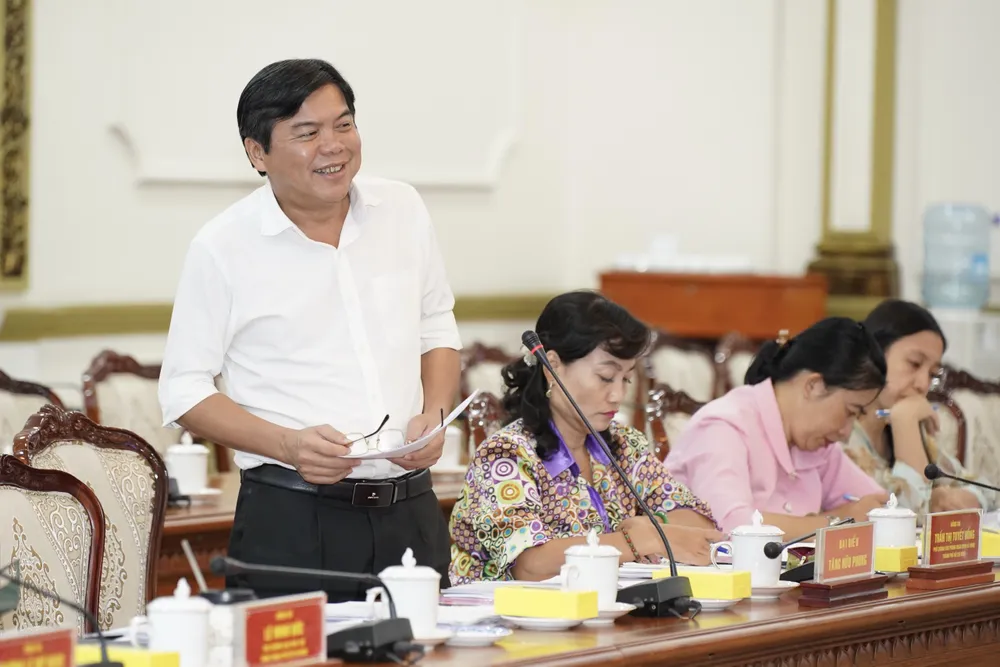 Tổng Biên tập Báo SGGP Tăng Hữu Phong phát biểu tại buổi giám sát. ẢNH: HOÀNG HÙNG Tổng Biên tập Báo SGGP Tăng Hữu Phong phát biểu tại buổi giám sát. ẢNH: HOÀNG HÙNG