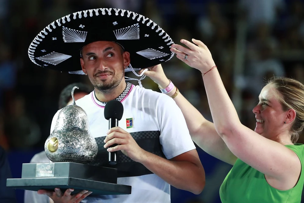 Nick Kyrgios nhí nhanh với danh hiệu ở Acapulco