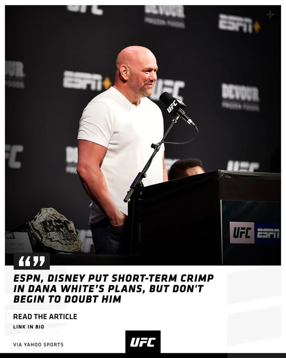 Dana White từng bị ESPN và Disney tuýt còi, nhưng lần này vẫn hy vọng tổ chức UFC 249 vào ngày 9-5